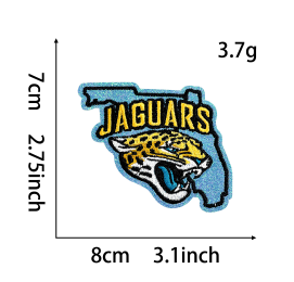 19 pcs NFL Team Glitter Embroidered Patch | DIY Iron-On Patch for T-Shirts, Backpacks, Hats & More Custom Accessories